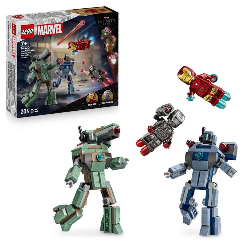 Nessiworld 76320 Lego Marvel Iron Man ve War Machine Hammer Dronl