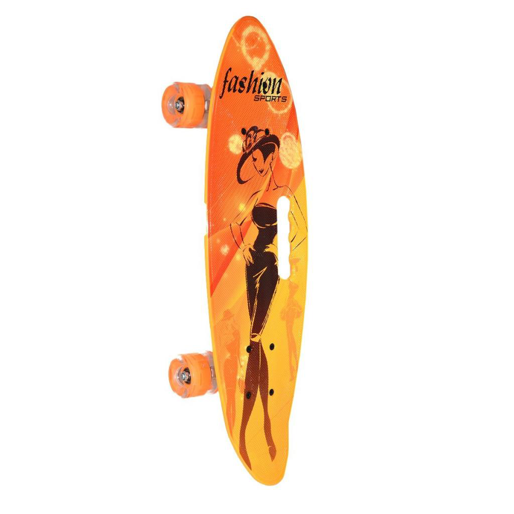 Nessiworld 885 Desenli Orta Boy Işıklı Kaykay 60 cm