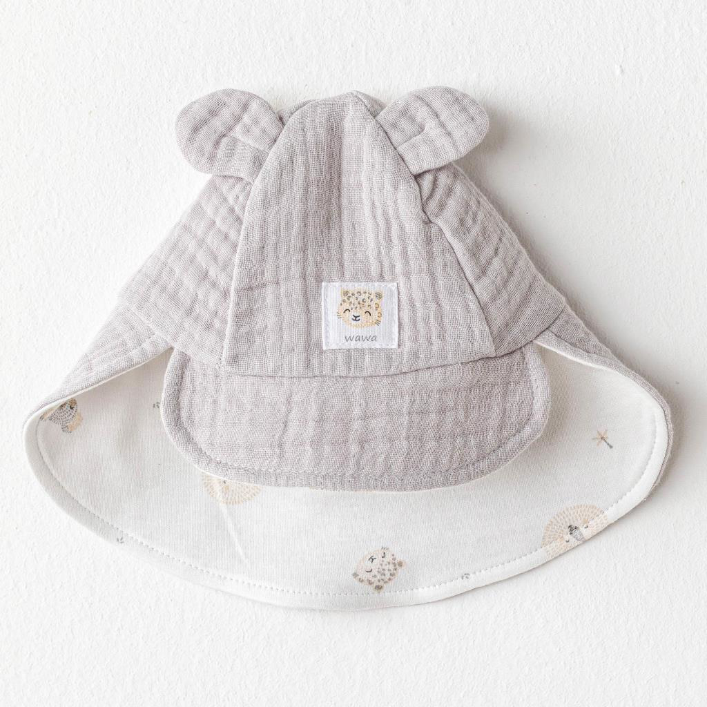 Nessiworld Andywawa AC25843 Happy Animals Müslin Bebek Şapka Grey