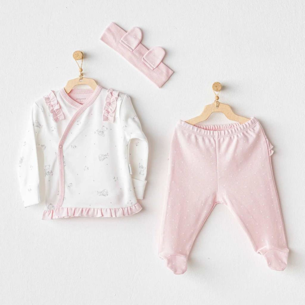 Nessiworld Andywawa AC25647 Cuddly Bunny Bear 3'Lü Zıbın Set Pink Nessiworld Andywawa AC25647 Cuddly Bunny Bear 3'Lü Zıbın Set Pink