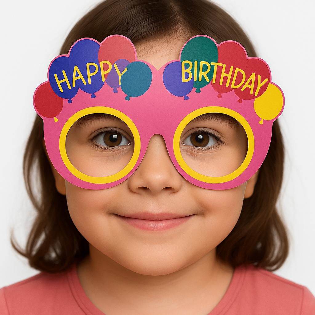 Nessiworld Balon Desenli Karton Doğum Günü Gözlükleri 6 Adet Pemb Nessiworld Balon Desenli Karton Doğum Günü Gözlükleri 6 Adet Pemb