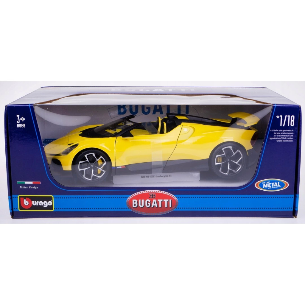 Nessiworld Bburago 1/28 A Bugatti Mistral Sarı Nessiworld Bburago 1/28 A Bugatti Mistral Sarı