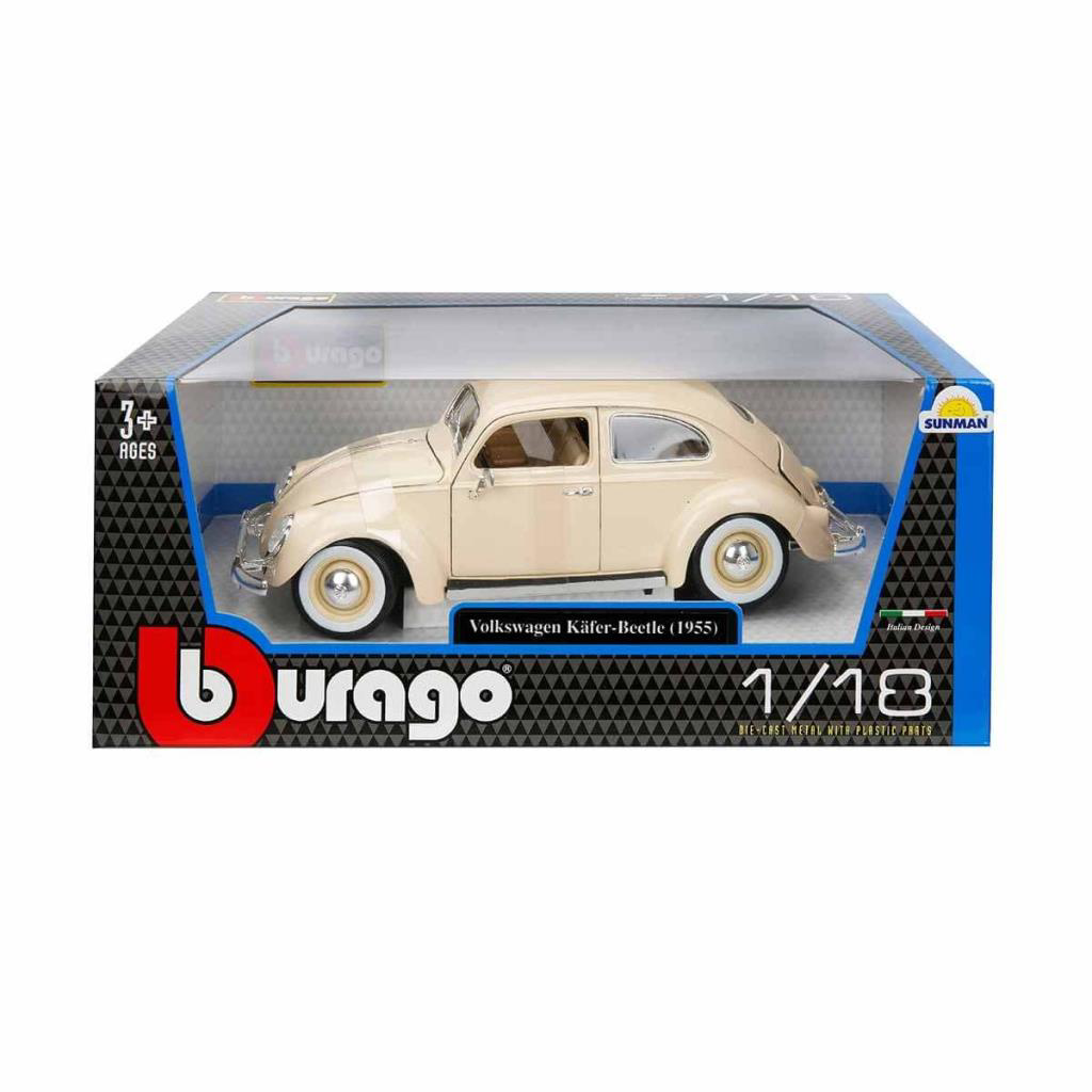 NessiWorld Bburago 1:18 Volkswagen Kafer Beetle 1955 Model Araba NessiWorld Bburago 1:18 Volkswagen Kafer Beetle 1955 Model Araba