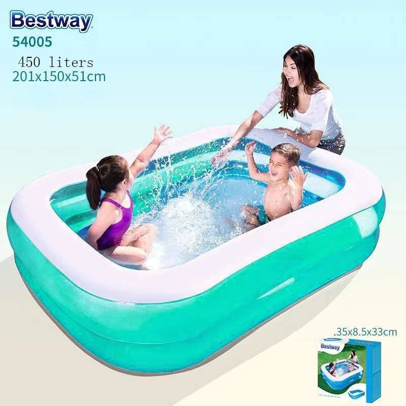 Nessiworld Bestway Büyük Dikdörtgen Aile Havuzu 201x150x51cm Nessiworld Bestway Büyük Dikdörtgen Aile Havuzu 201x150x51cm