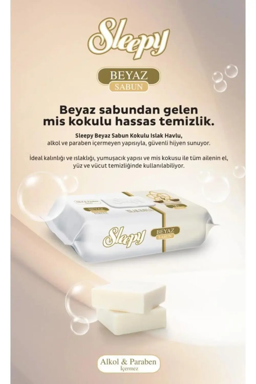 Nessiworld Beyaz Sabun Kokulu Islak Havlu Mendil 90 Adet