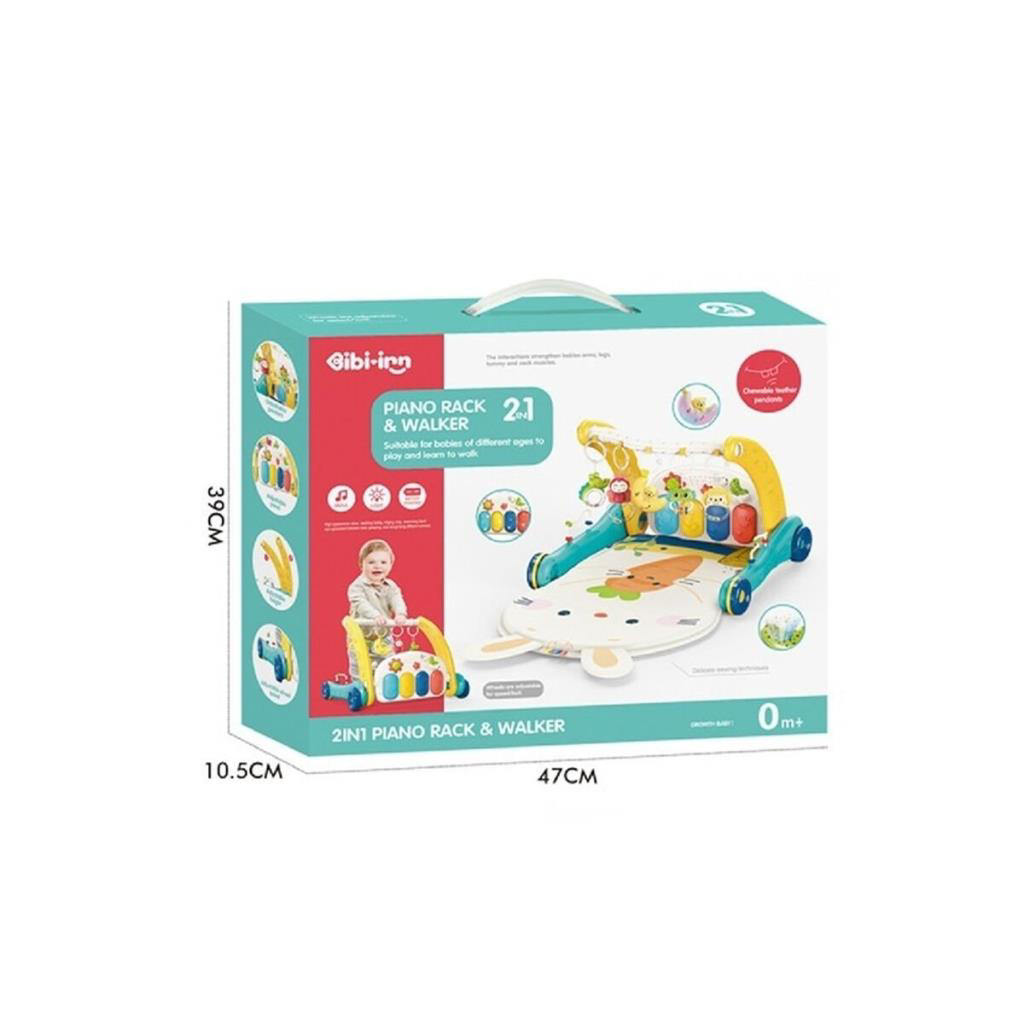 Nessiworld BIB6015 -Vardem Piyanolu 2 in 1 Bebek Yürüteci ve Tavş