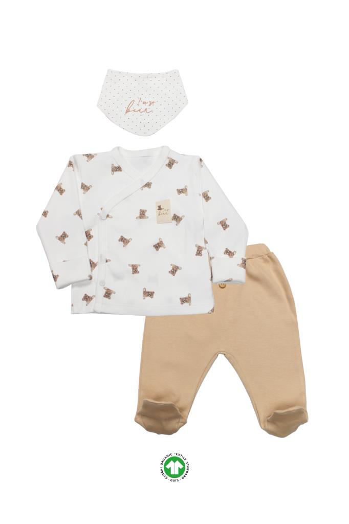 Nessiworld Bistyle I Am So Bear 3'lü Takım 13103 Bej-Ekru Nessiworld Bistyle I Am So Bear 3'lü Takım 13103 Bej-Ekru