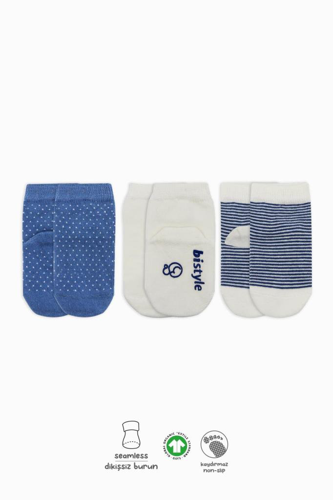 Nessiworld Bistyle Puanlı Kaymaz Penye Soket Çorap 3'Lü BS10108 İ Nessiworld Bistyle Puanlı Kaymaz Penye Soket Çorap 3'Lü BS10108 İ