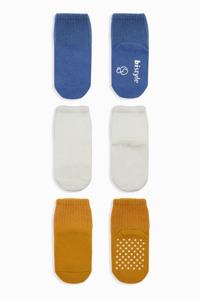 Nessiworld Bistyle Basic Kaymaz Penye Soket Çorap 3'Lü BS10107 İn