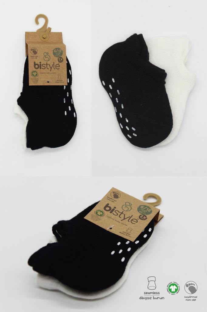Nessiworld Bistyle 2'Li Sneakers Kaymaz Basic Penye Çorap BS20103 Nessiworld Bistyle 2'Li Sneakers Kaymaz Basic Penye Çorap BS20103
