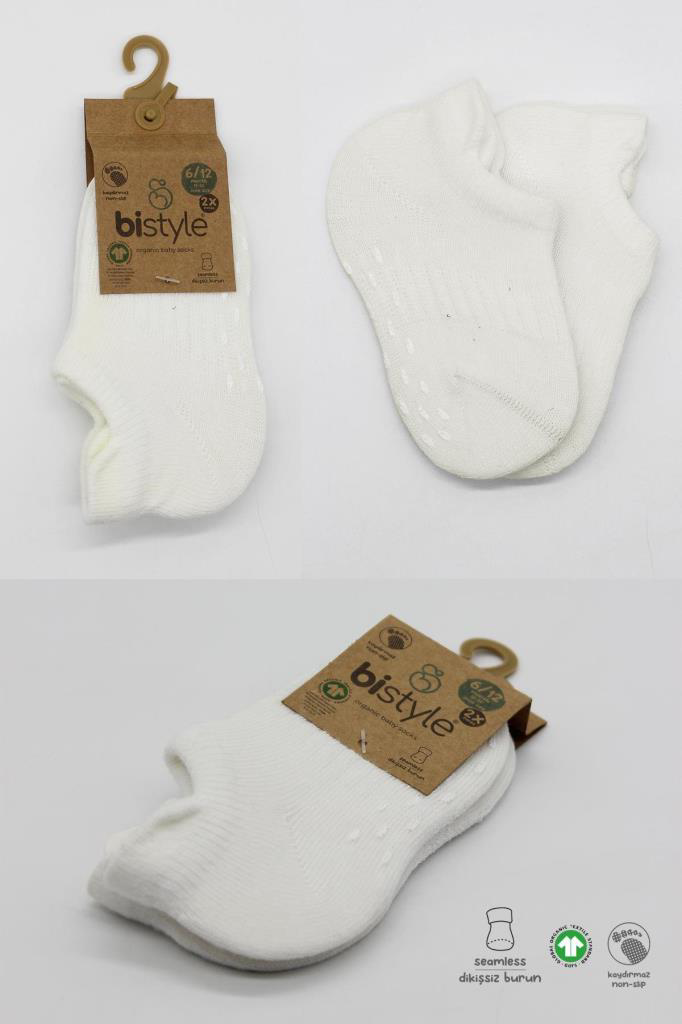 Nessiworld Bistyle 2'Li Sneakers Kaymaz Basic Penye Çorap BS20103