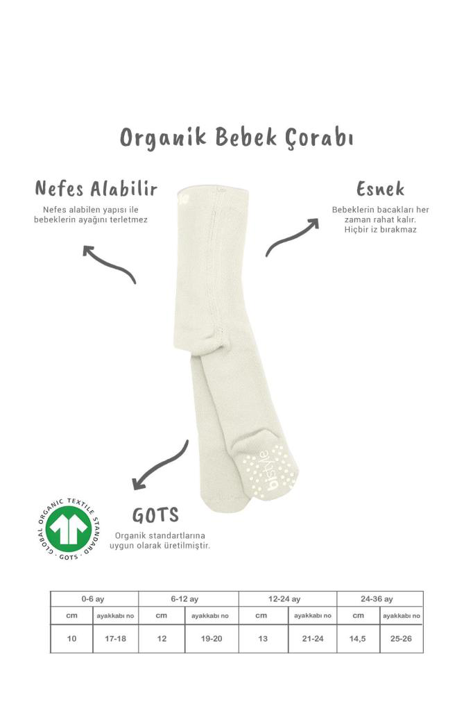 Nessiworld Bistyle Kaymaz Basic Külotlu Çorap 50501 Ekru