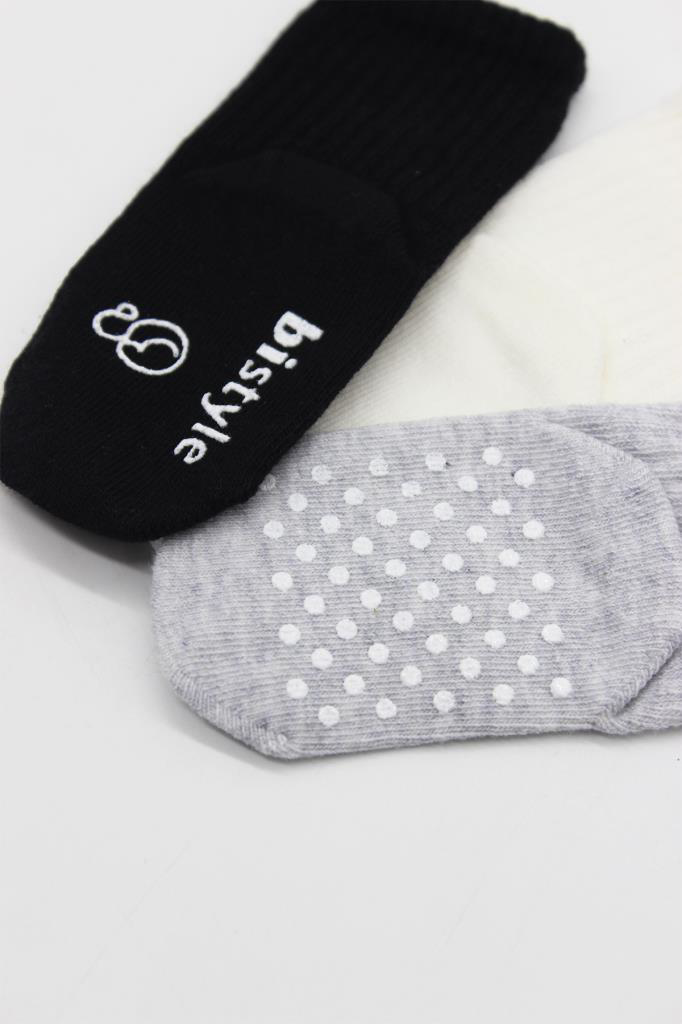 Nessiworld Bistyle Basic Kaymaz Penye Soket Çorap 3'Lü BS10106 Si Nessiworld Bistyle Basic Kaymaz Penye Soket Çorap 3'Lü BS10106 Si