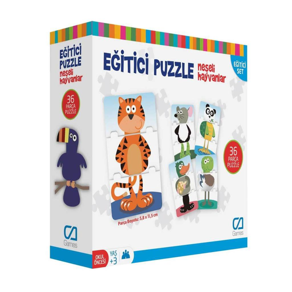 Nessiworld CA.5028 CA Games Eğitici Puzzle Neşeli Hayvanlar