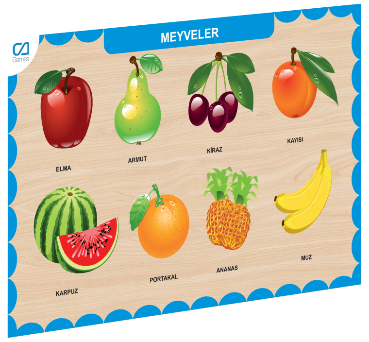 Nessiworld CAAHS-3206 CA GAMES AHŞAP MEYVELER BUL-TAK