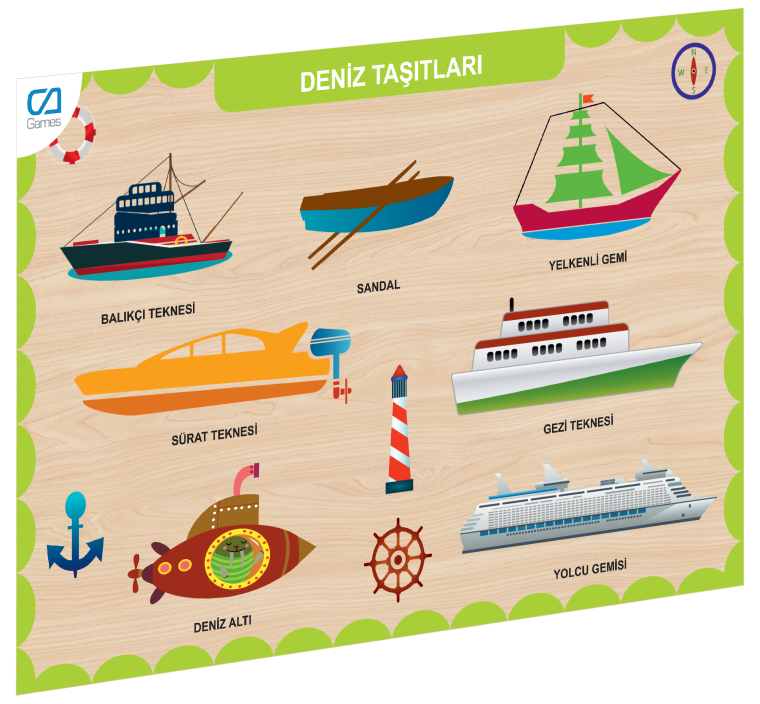 Nessiworld CAAHS-3201 CAMES AHŞAP DENİZ TAŞITLARI BUL-TAK