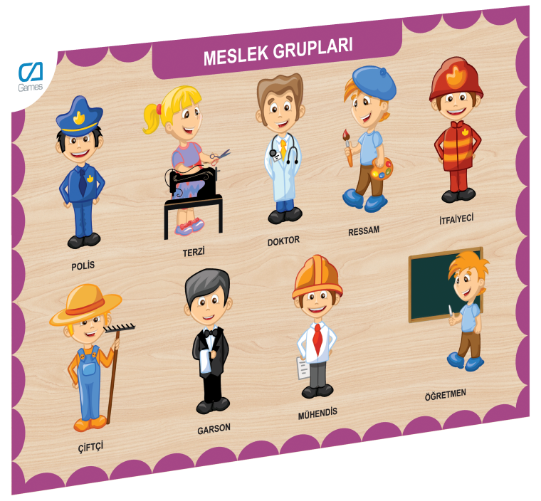 Nessiworld CAAHS-3203 CA GAMES AHŞAP MESLEK GRUPLARI BUL-TAK