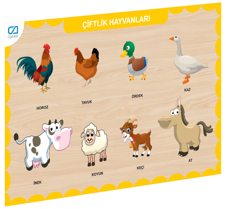 Nessiworld CAAHS-3211 CA GAMES AHŞAP ÇİFTLİK HAYVANLARI BUL-TAK Nessiworld CAAHS-3211 CA GAMES AHŞAP ÇİFTLİK HAYVANLARI BUL-TAK