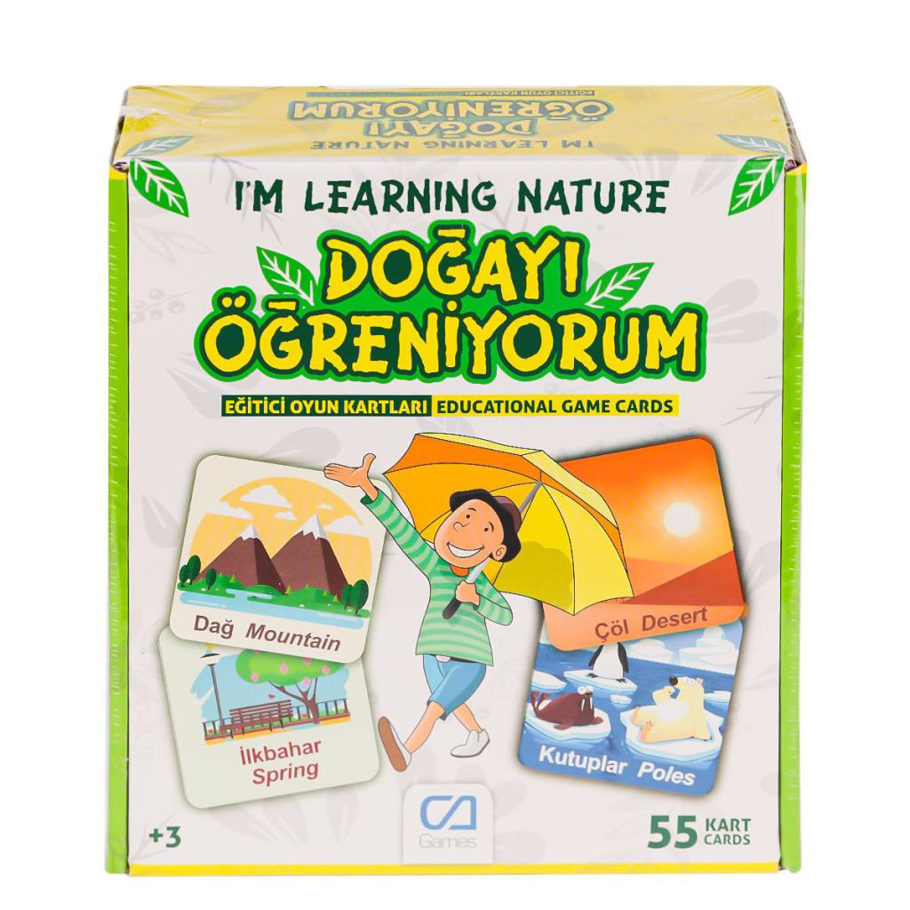 Nessiworld CAEGT-5053 Doğayı Öğreniyorum Eğitici Oyun Kartları -C