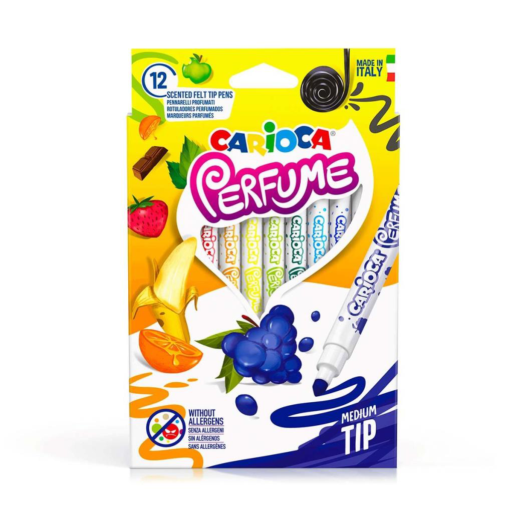 Just Cheap Store Carioca Kokulu Keçeli Boya Kalemi 12'li