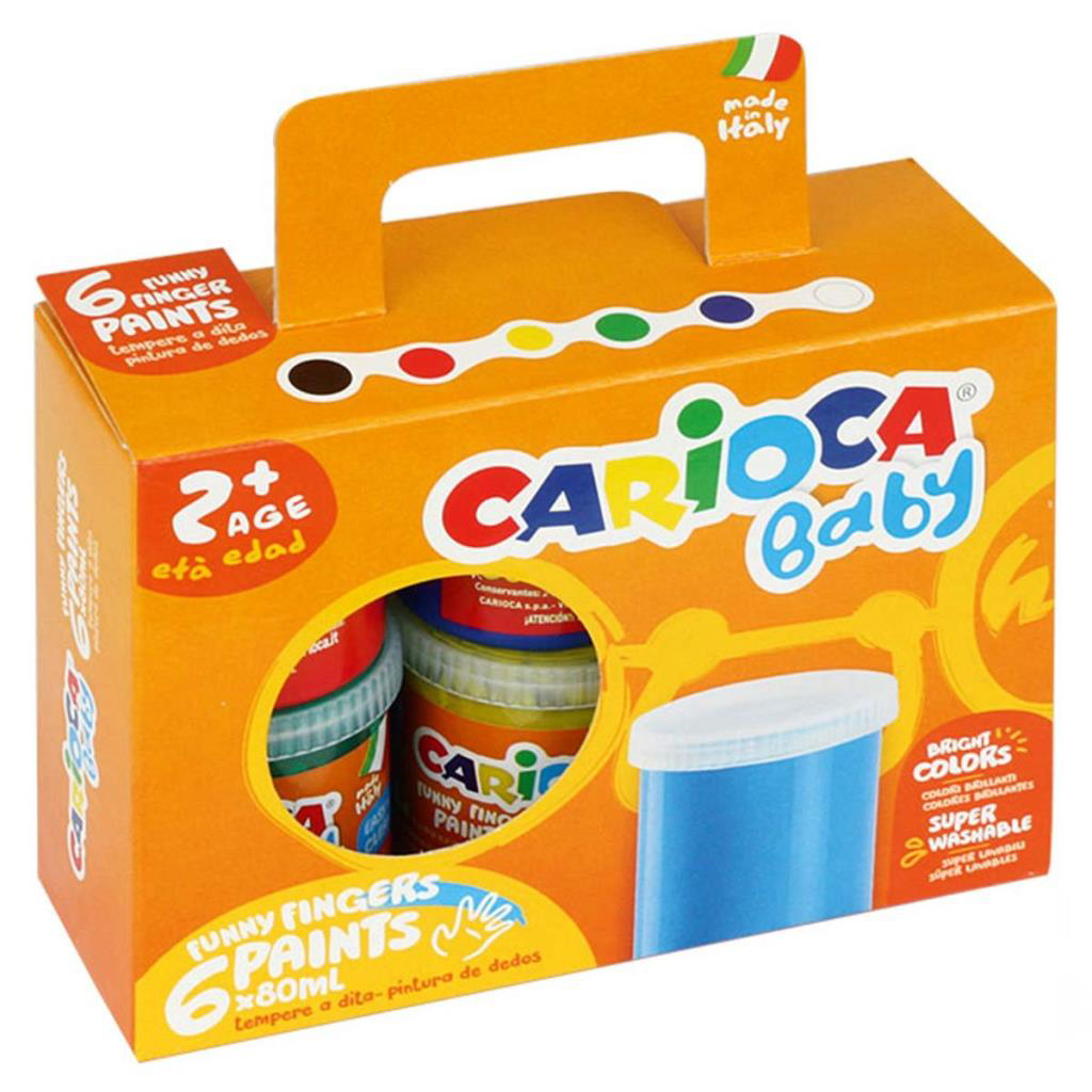Nessiworld  Carioca Yıkanabilir Parmak Boyası 6 Renk