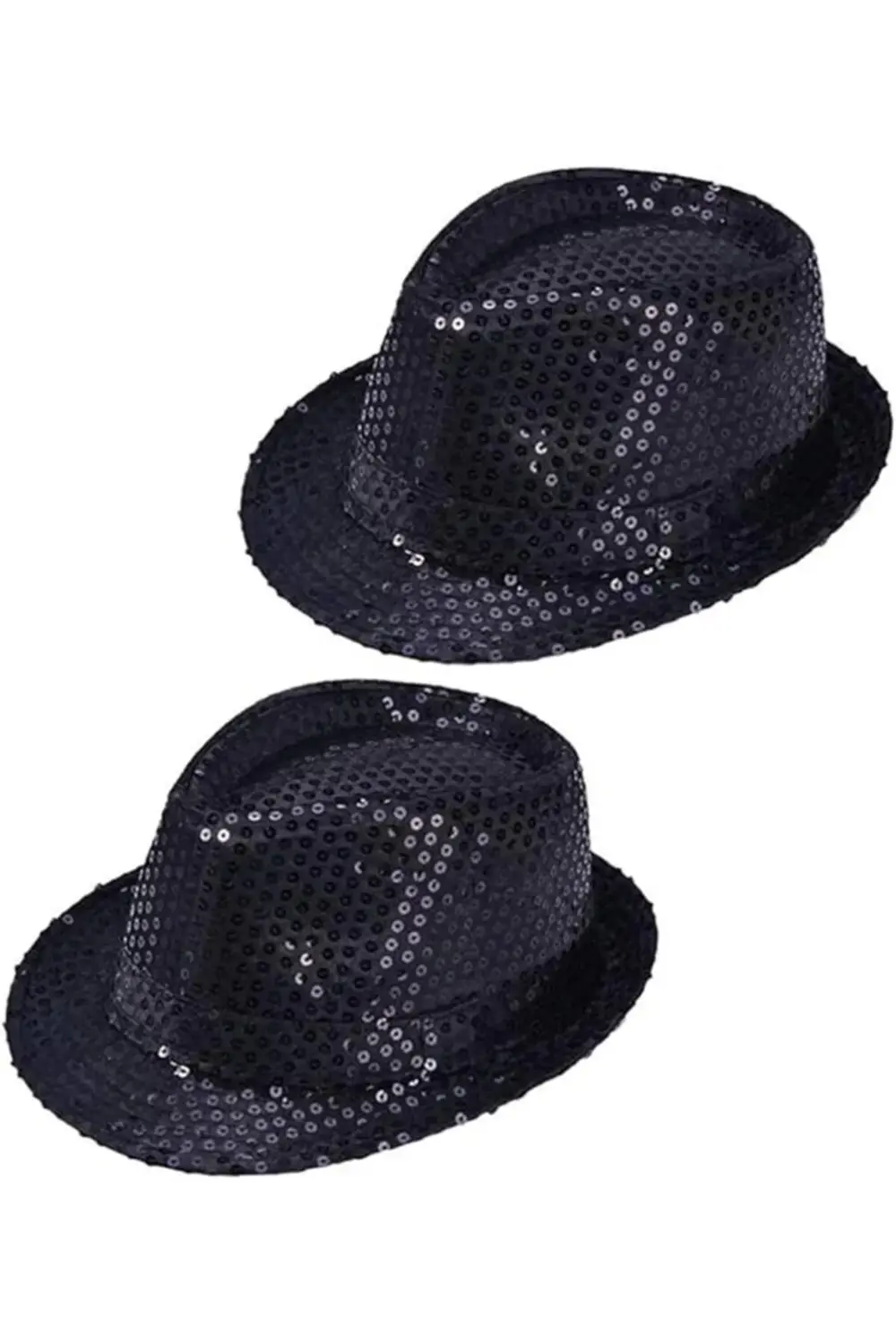 Nessiworld Çocuk Boy Siyah Payetli Şapka Gösteri Şapkası Michael