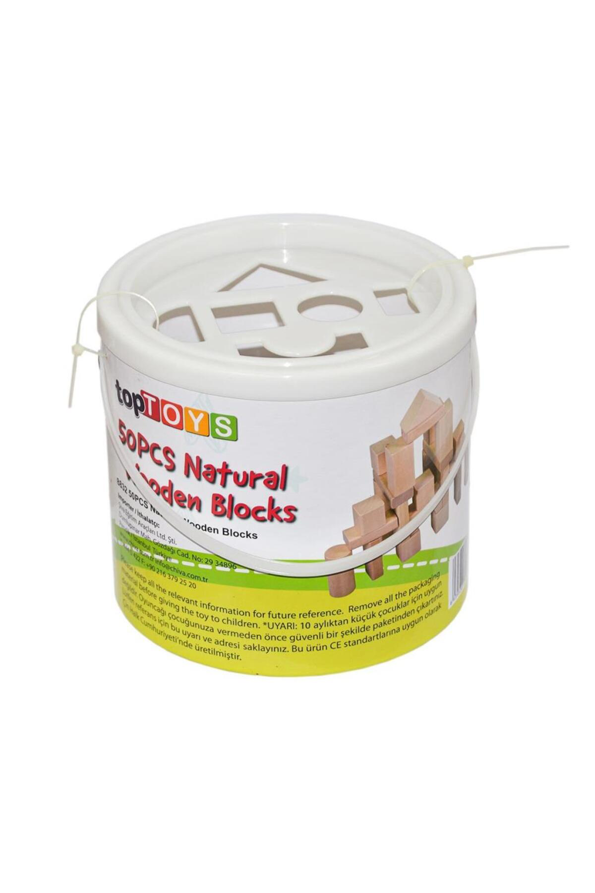 Nessiworld  Cs-8832 Natural Ahşap Blok 50 Parça