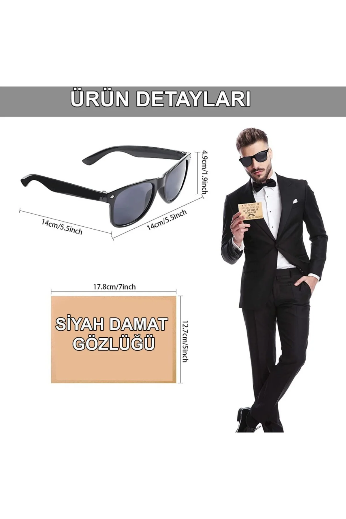 Nessiworld Damat Gözlüğü – Düğün ve Bekarlığa Veda Partisi Aksesuarı