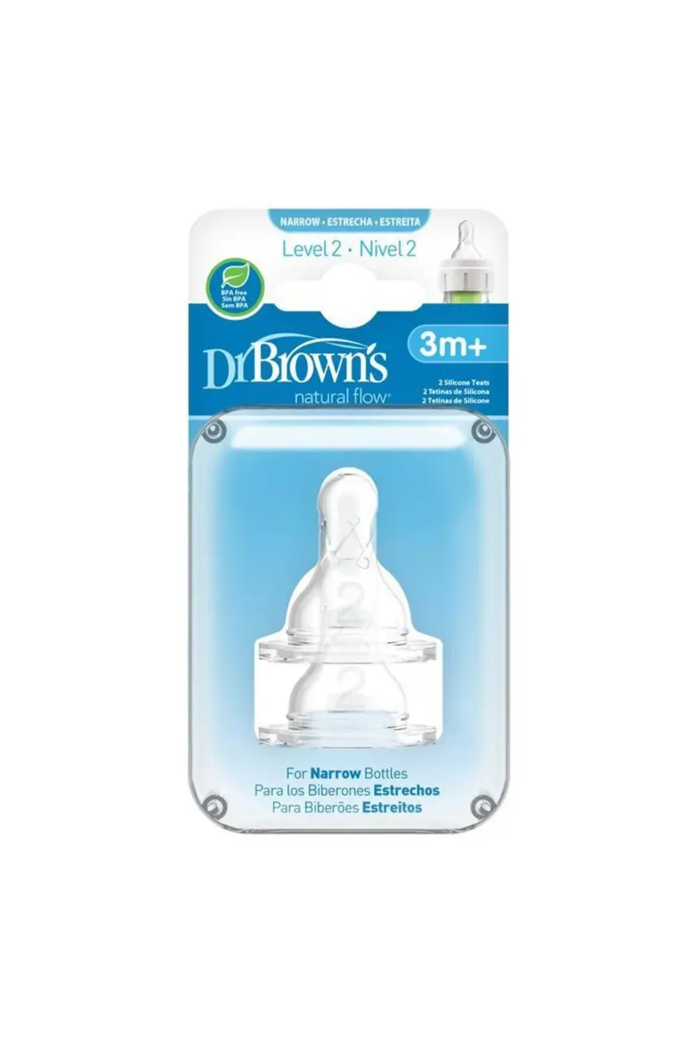 Nessiworld Dar Ağız 2.Evre 2Li Silikon Biberon Emziği