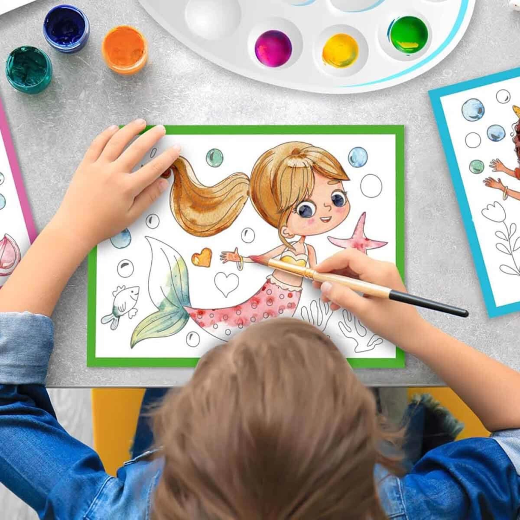 Nessiworld Deniz Kızı Desenli Sulu Boya Seti Nessiworld Deniz Kızı Desenli Sulu Boya Seti