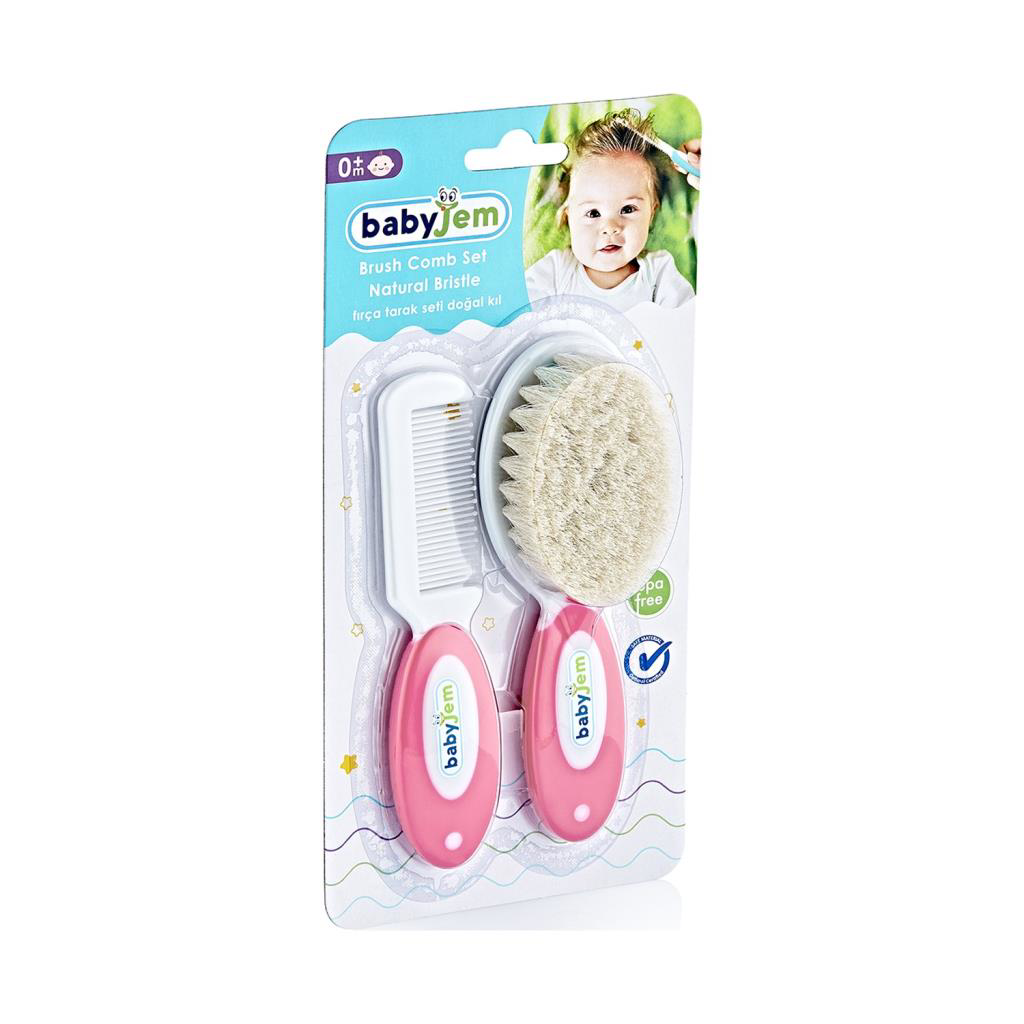 Nessiworld Doğal Kıl Fırça Tarak Seti 519 Pembe Nessiworld Doğal Kıl Fırça Tarak Seti 519 Pembe