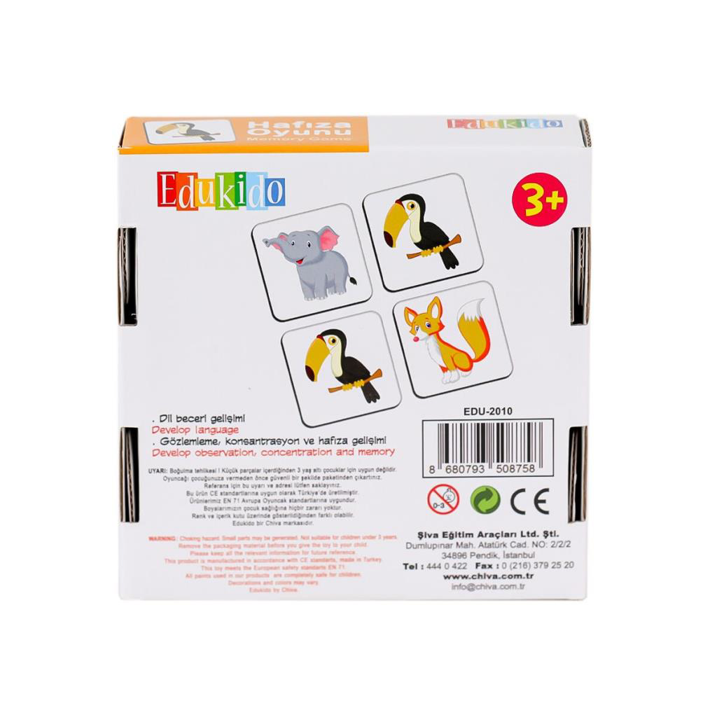 Nessiworld EDU-2010 Hafıza Oyunu Neşeli Hayvanlar