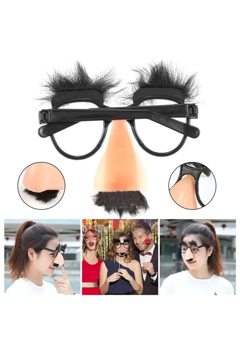 Nessiworld Eğlenceli Kılık Değiştirme Kaş Bıyık Mizah Gözlüğü 9x1