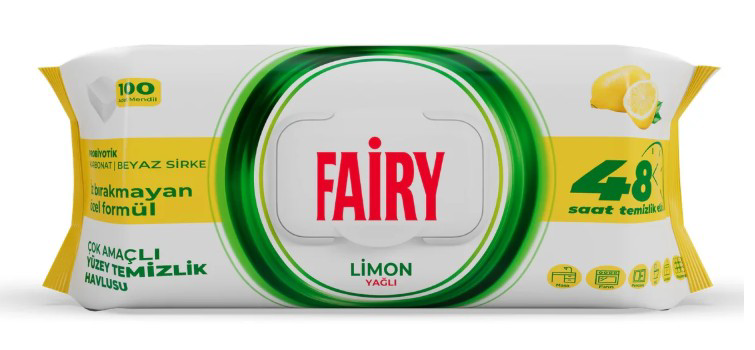 Nessiworld  Fairy Power Yüzey Temizlik Havlusu 100'Lü Limon