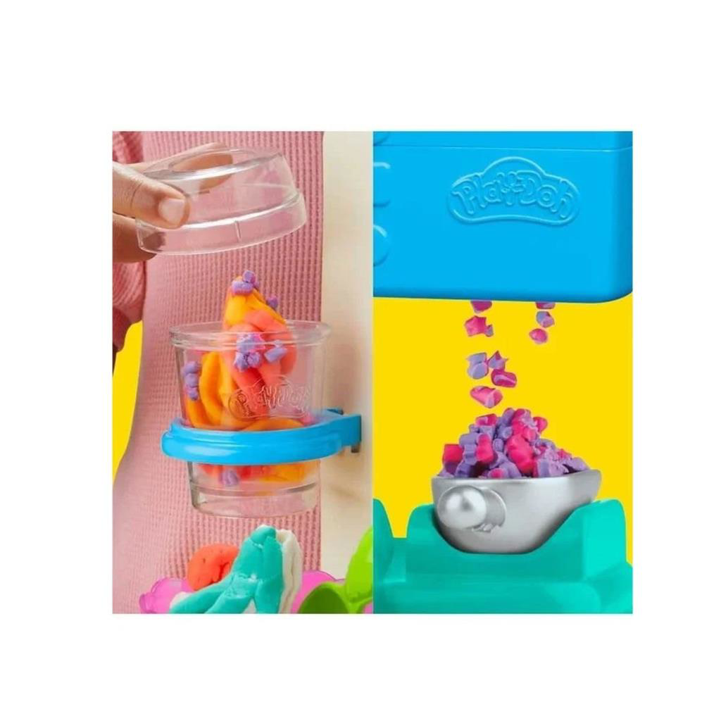 Nessiworld G0028 Play-Doh Gökkuşağı Dondurma Makinesi Oyun Seti+3