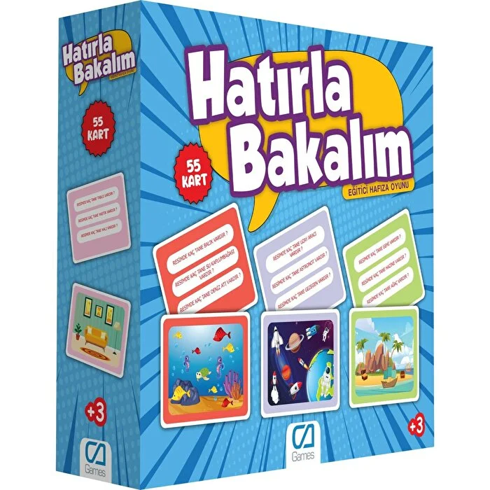 Nessiworld  Games Hatırla Bakalım Eğitici Hafıza Oyunu 55 Kart 51