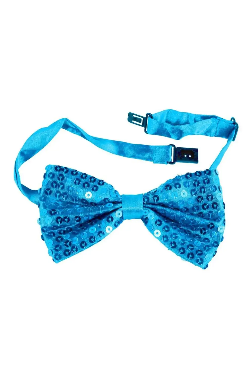 Nessiworld Gece Işıltısı Açık Mavi Turkuaz Payetli Pullu Papyon 7