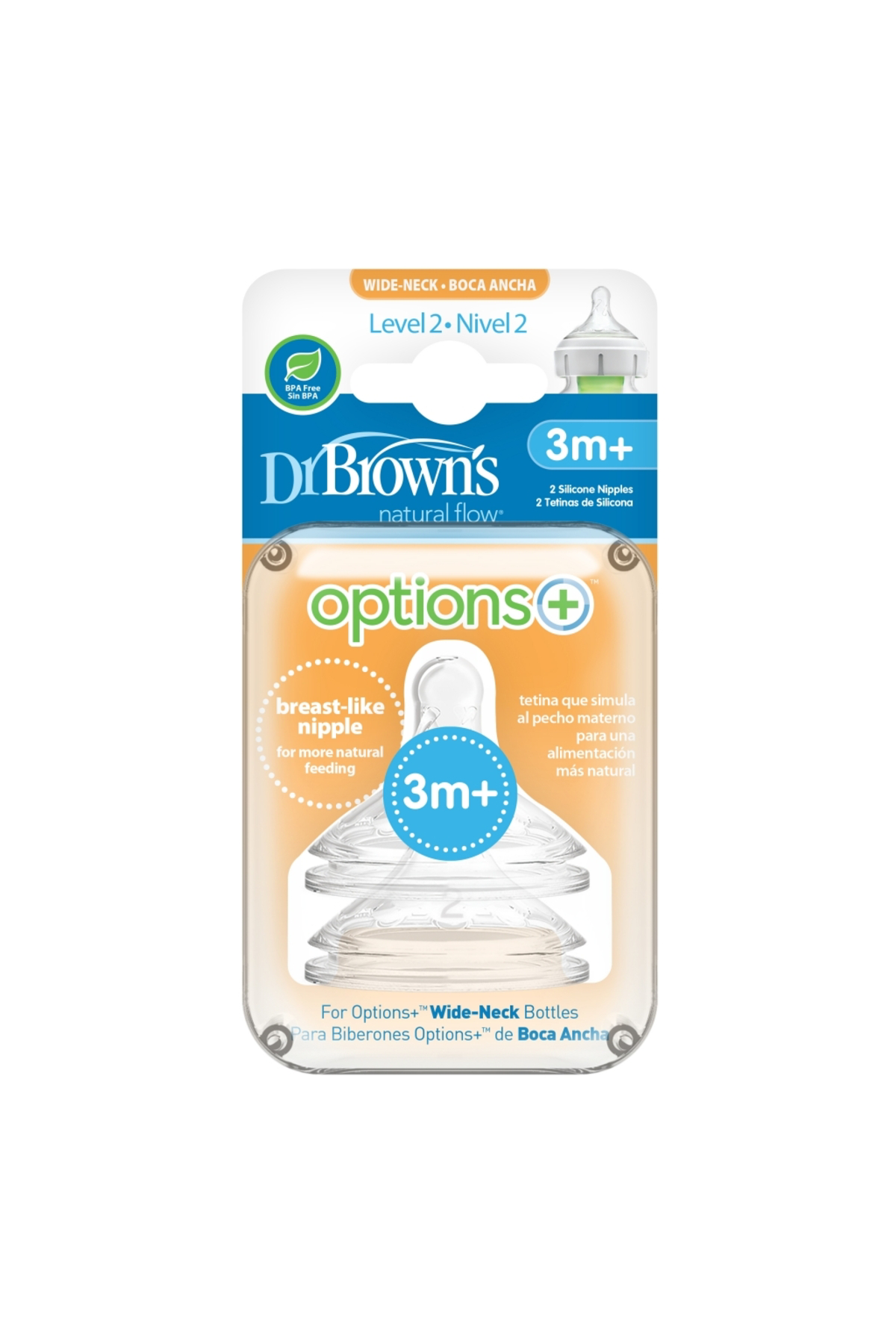 Nessiworld  Geniş Ağız 2.Evre 2Li Silikon Biberon Emziği