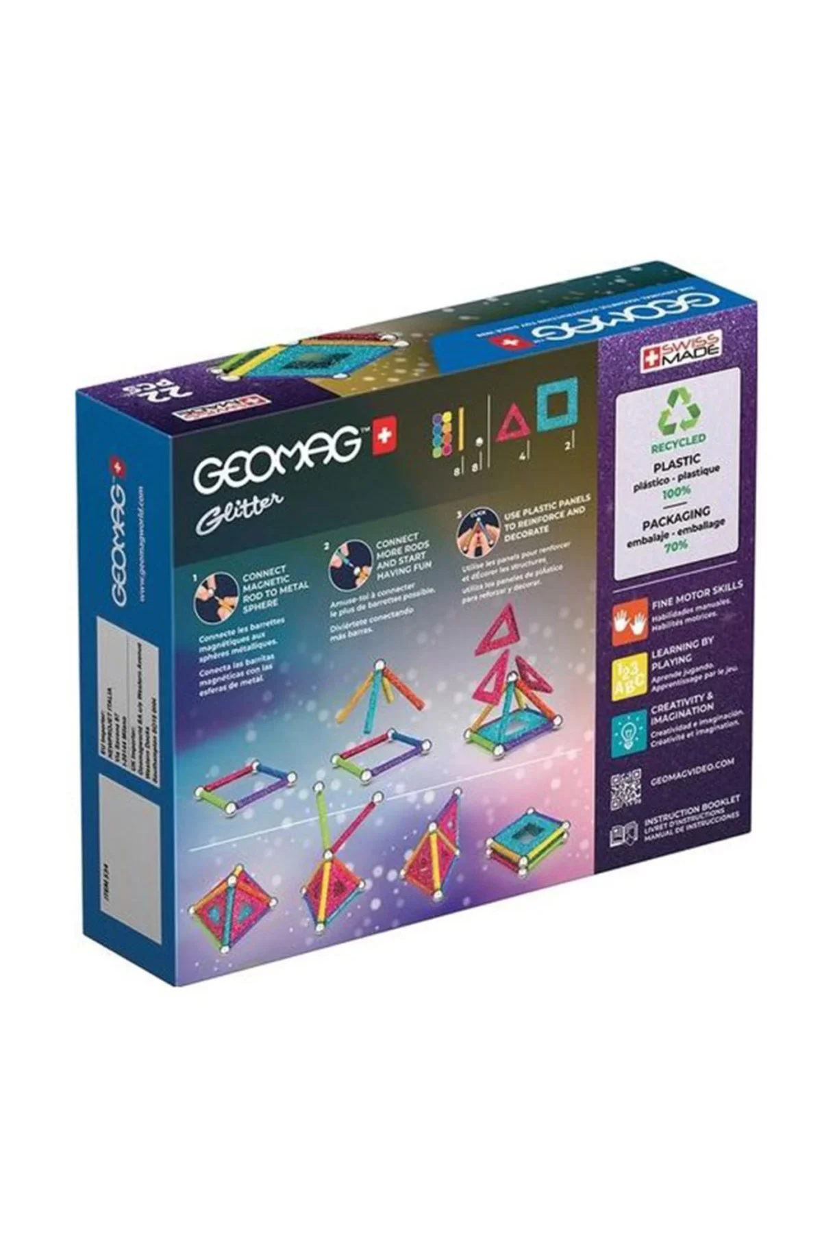 Nessiworld Geomag Glitter Manyetik Zeka Oyunu 22 Parça