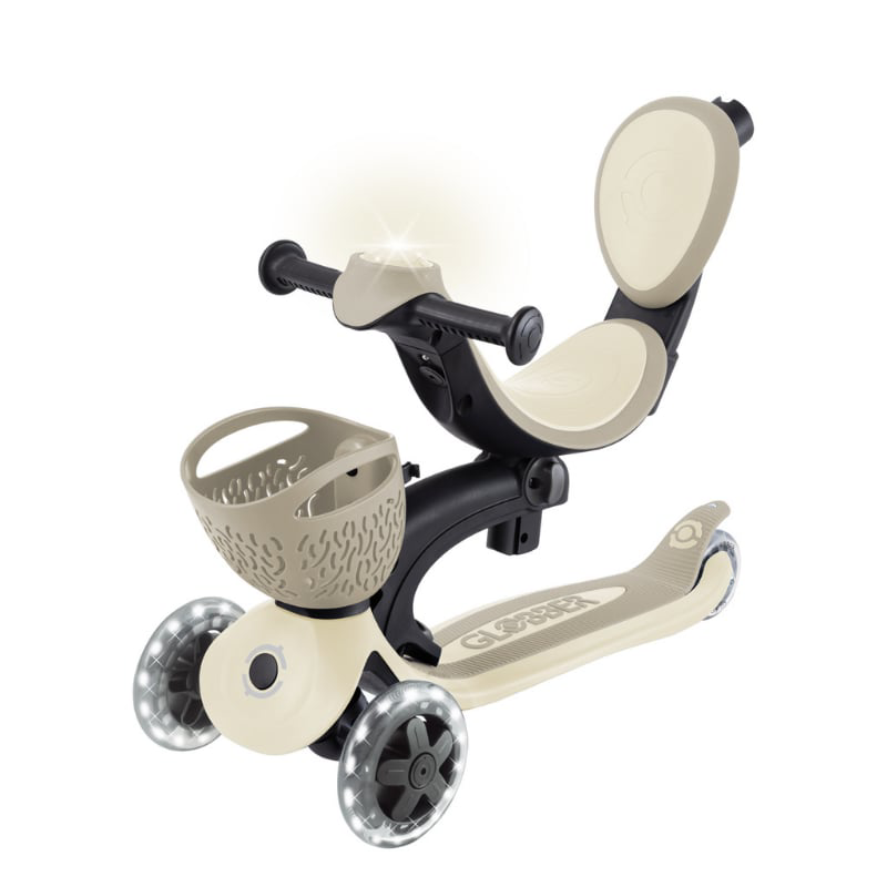 Nessiworld Globber Go Up Baby 360 Işıklı Scooter Koyu Bej