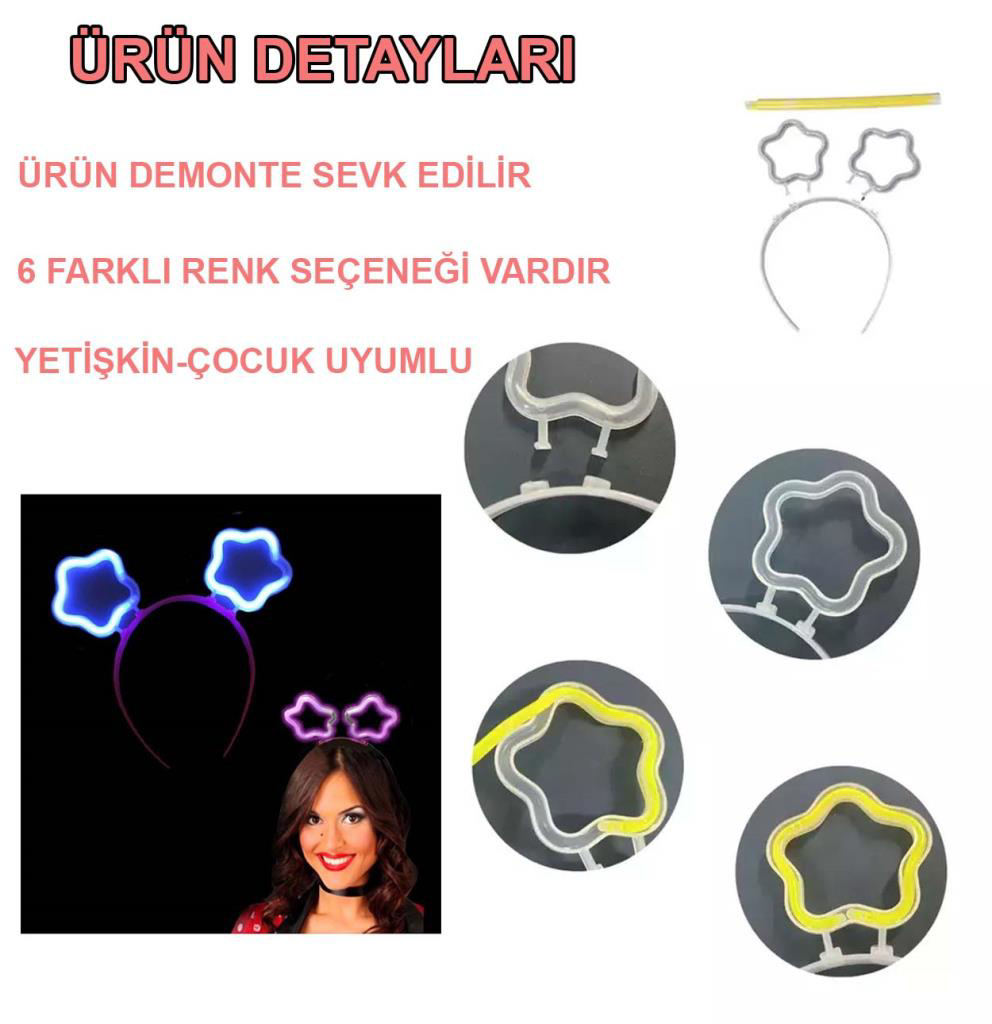 Nessiworld Glow Stick Karanlıkta Yanan Fosforlu Yıldız Taç 12 Ade Nessiworld Glow Stick Karanlıkta Yanan Fosforlu Yıldız Taç 12 Ade
