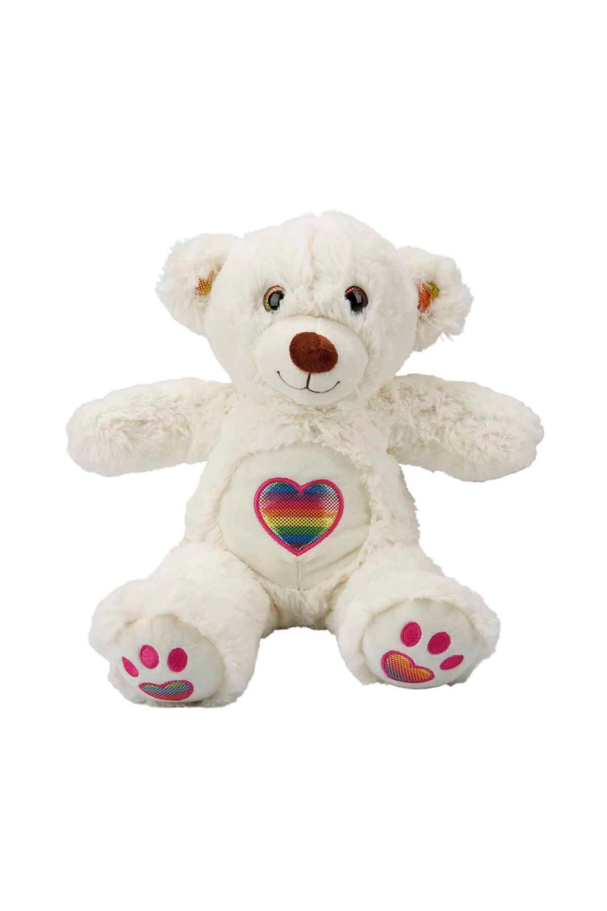 Nessiworld  Gökkuşağı Kalpli Peluş Ayı 30 Cm