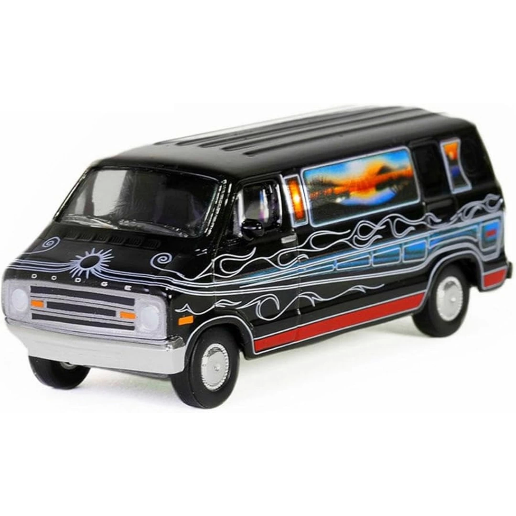 Nessiworld Greenlight 1/64 Vannin' - 1977 Dodge B-100 Custom Van Nessiworld Greenlight 1/64 Vannin' - 1977 Dodge B-100 Custom Van