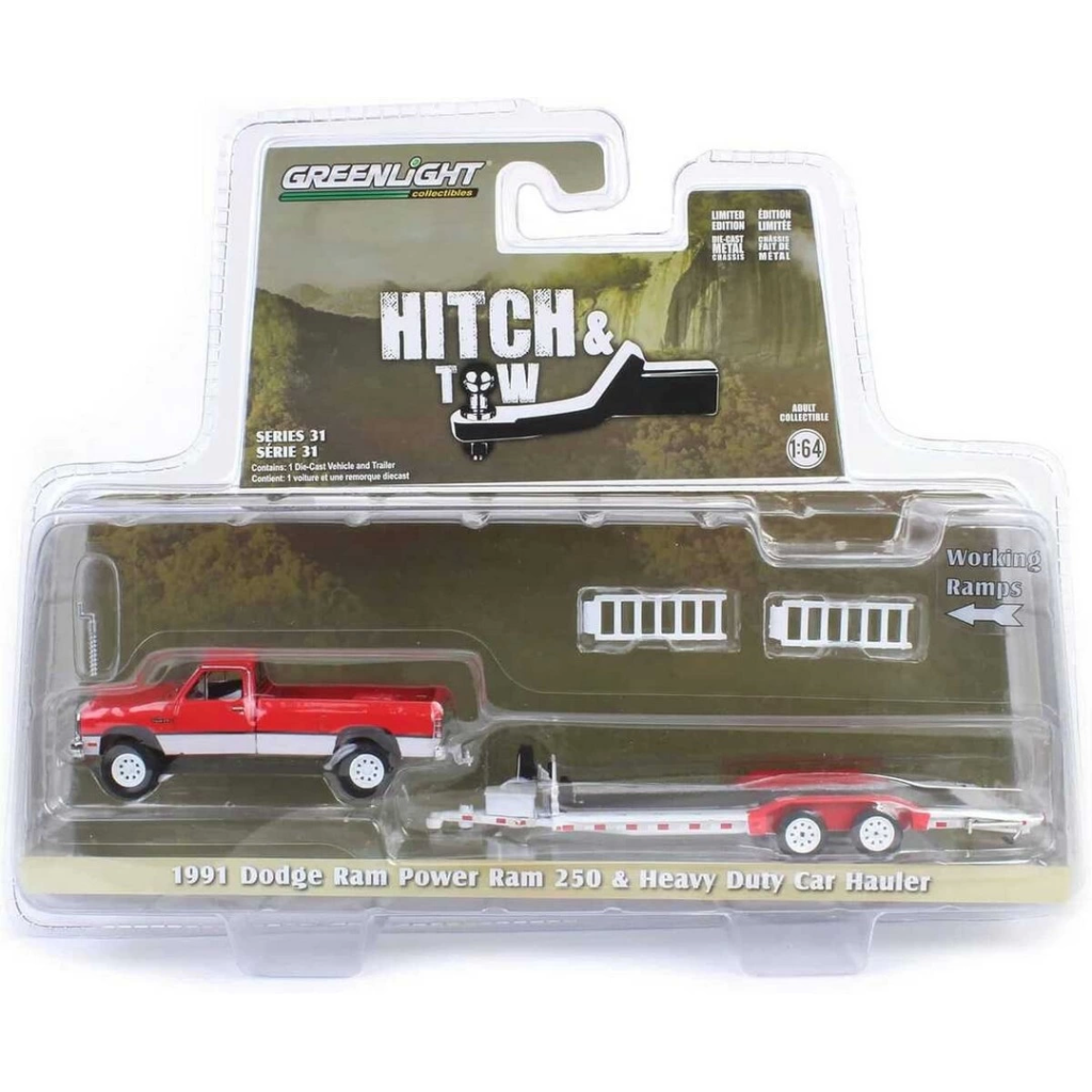Nessiworld Greenlight 1/64 Hitch & Tow Series 31 - 1991 Dodge Ram Nessiworld Greenlight 1/64 Hitch & Tow Series 31 - 1991 Dodge Ram