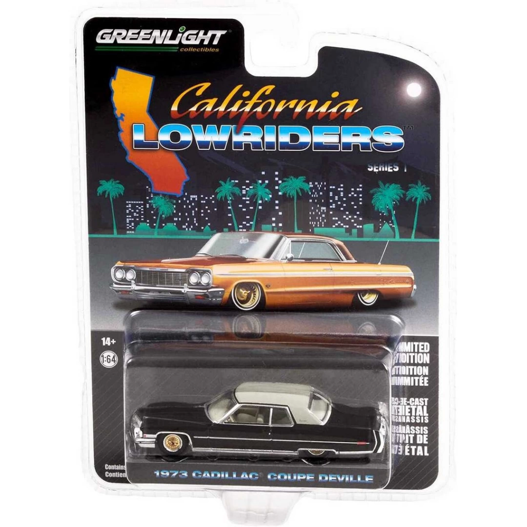 Nessiworld Greenlight 1/64 California Lowriders Series 1 1973 Cad Nessiworld Greenlight 1/64 California Lowriders Series 1 1973 Cad