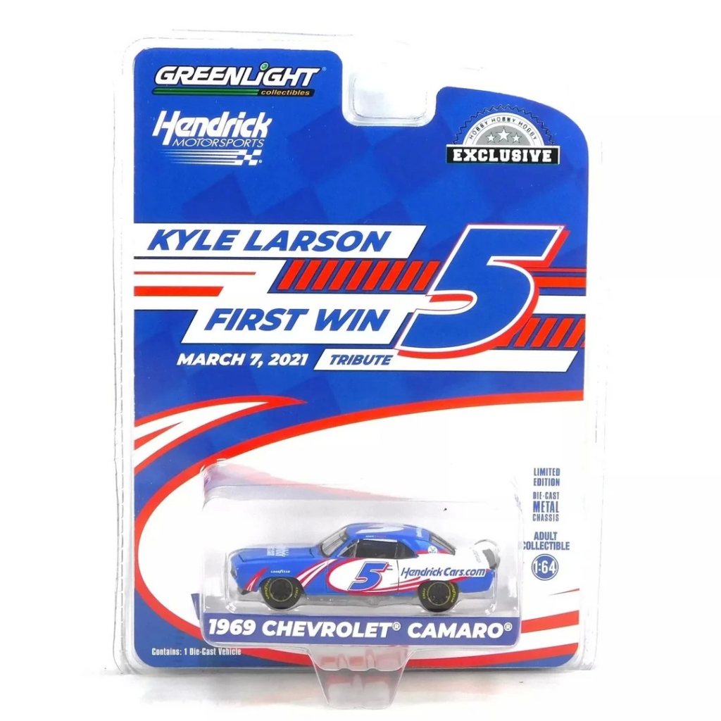 Nessiworld Greenlight 1/64 1969 Chevrolet Camaro - Kyle Larson