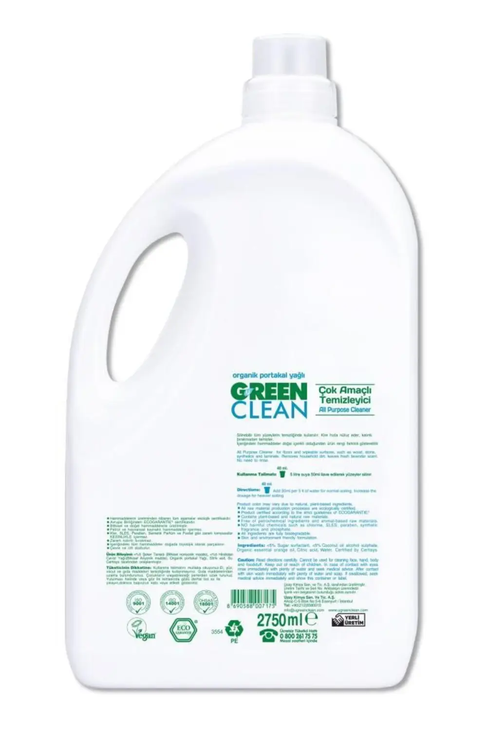 Nessiworld Green Clean Bitkisel Çok Amaçlı Temizleyici 2750ml