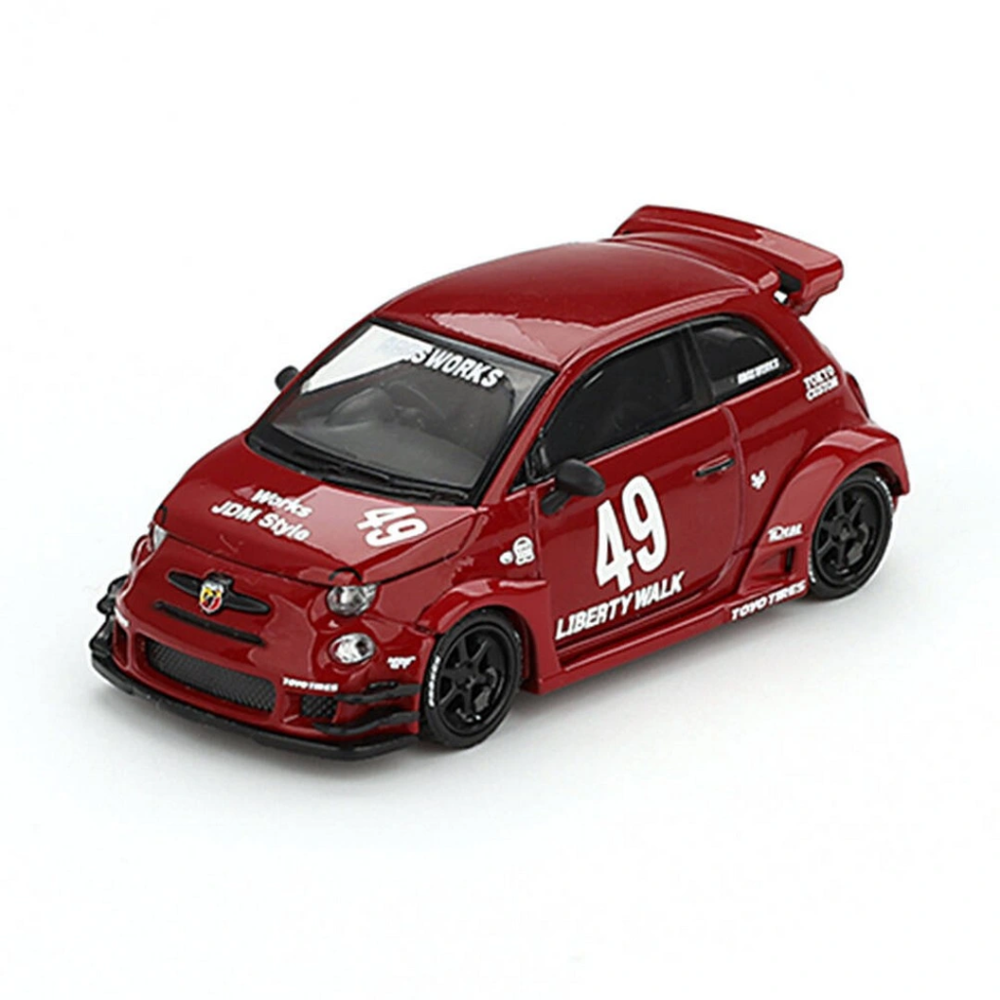 NessiWorld GT 1/64 LB-WOR x Abas Works ABARTH 595 Red - Blister P NessiWorld GT 1/64 LB-WOR x Abas Works ABARTH 595 Red - Blister P