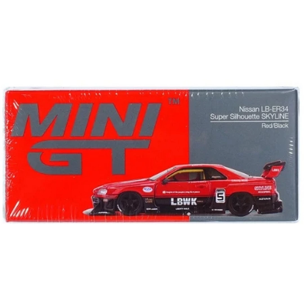 NessiWorld GT 1/64 Nissan LB-ER34 Super Silhouette SKYLINE Red/Bl NessiWorld GT 1/64 Nissan LB-ER34 Super Silhouette SKYLINE Red/Bl