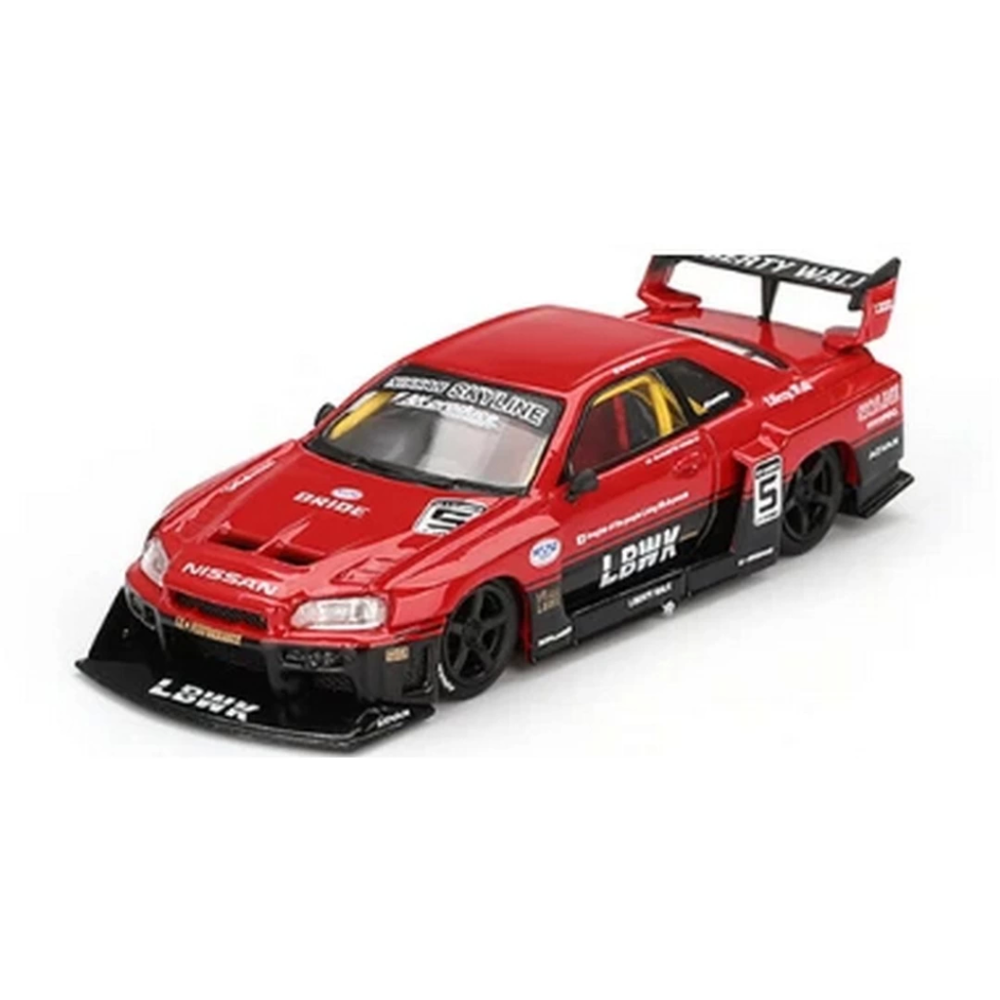 NessiWorld GT 1/64 Nissan LB-ER34 Super Silhouette SKYLINE Red/Bl NessiWorld GT 1/64 Nissan LB-ER34 Super Silhouette SKYLINE Red/Bl